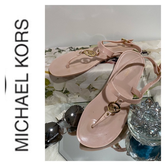 Michael Kors pink jelly sandals